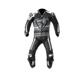 MUGENRACE MNR-2004 Rc Max Uno TRAJE Moto Couro Fatos Preto Cinza Branco - imagem frontal do terno
